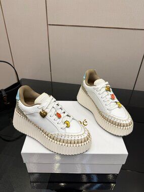 Chloé Platform Woven Casual Sneakers